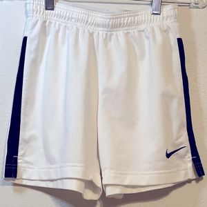 Nike Womens XS Dri-Fit shorts white with black stripe
